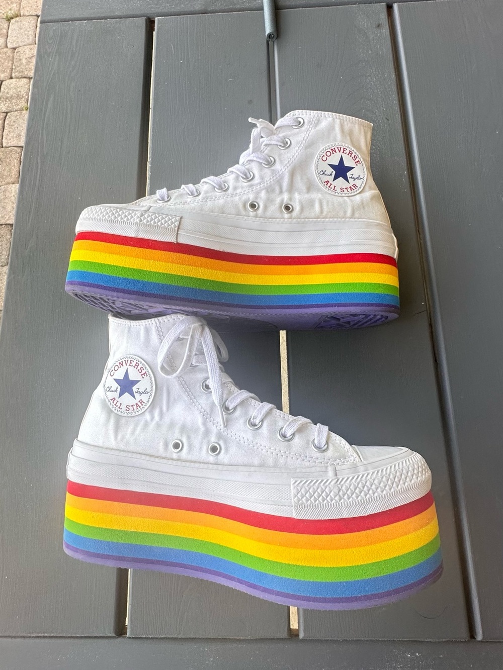 Converse Pride Chuck Taylor All Star Lift Platform sneakers size 7.5 - Picture 2 of 10